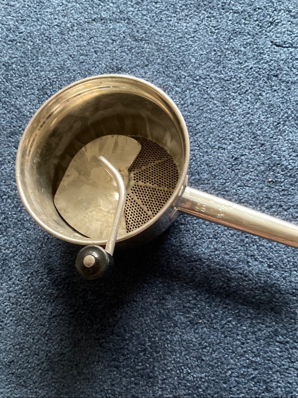 Handheld Stainless Steel Food Mill - Silver. Foley